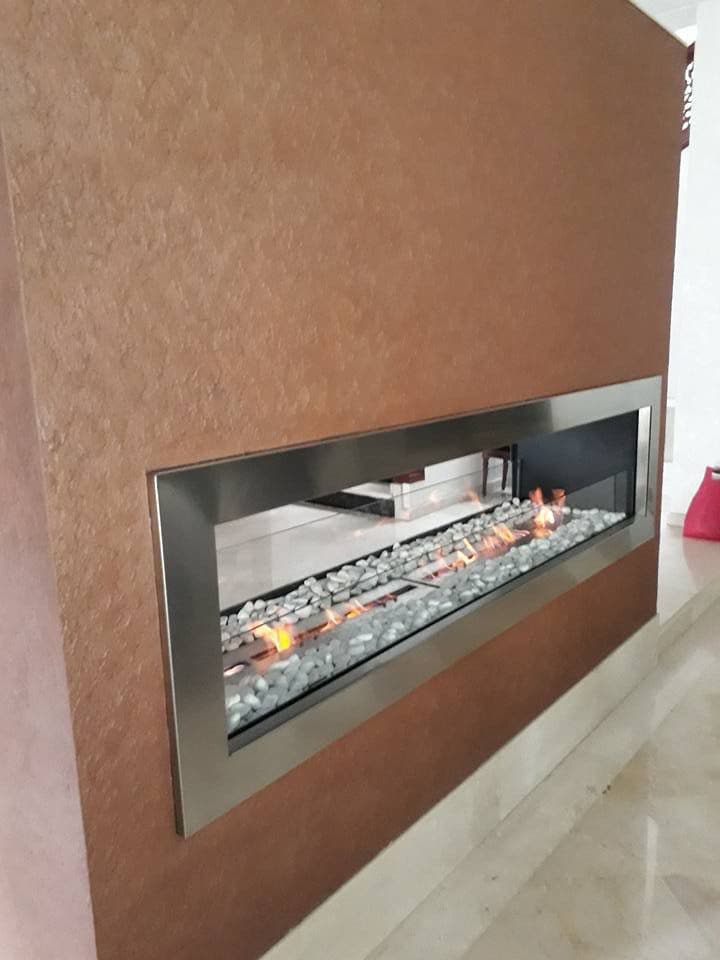 Cheminée en pierre classique