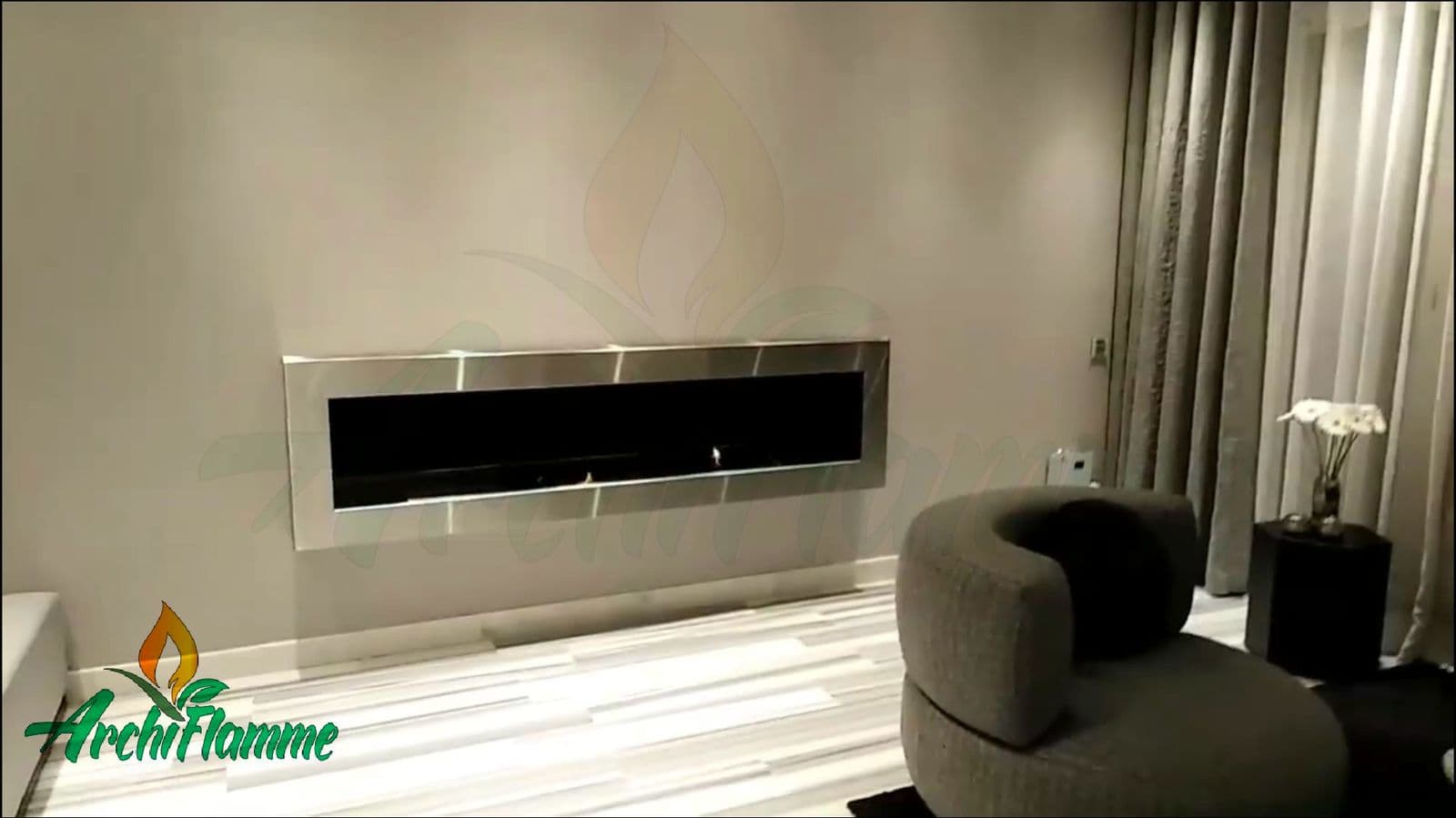 Cheminée murale moderne avec un design élégant